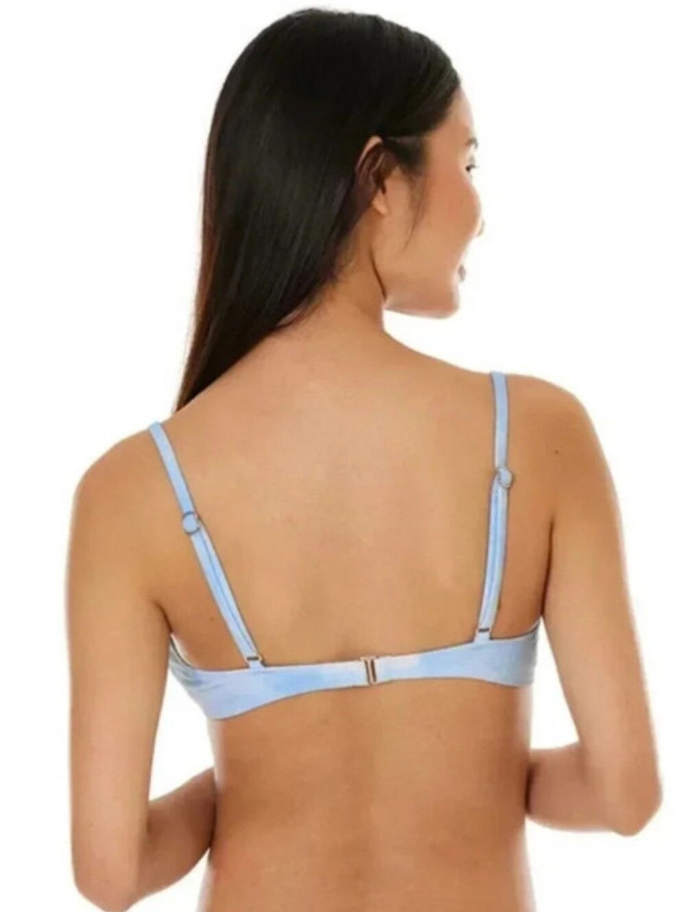 Celebrity Pink Blue & White Tie Dye Bikini Top - Picture 3 of 16